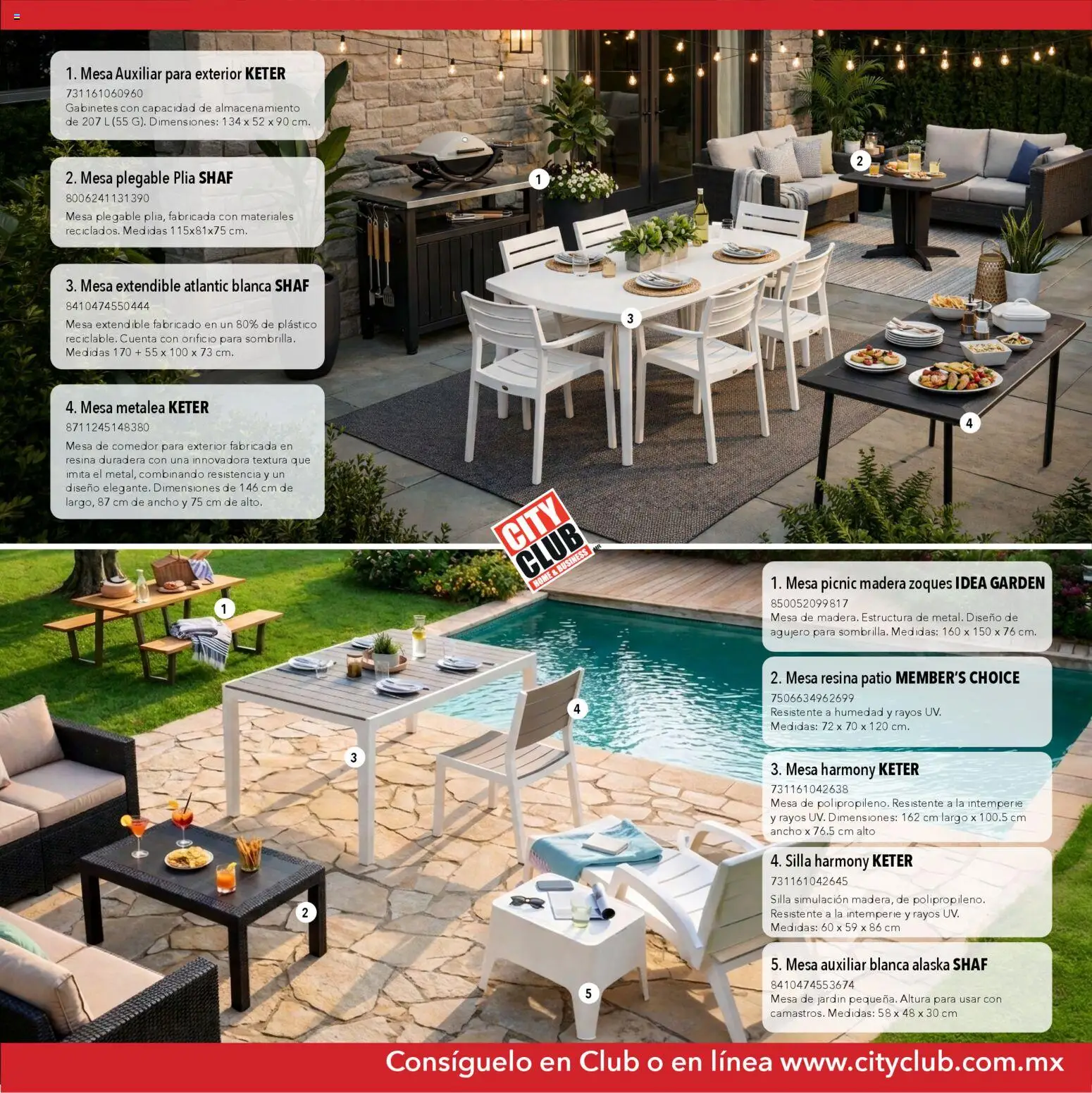 Nuevas ofertas de City Club válidas en toda la República Mexicana desde el 13.03.2026. ¡Encuentra las mejores ofertas en City Club Catálogo de muebles! | Página: 6 | Productos: Silla, Mesa