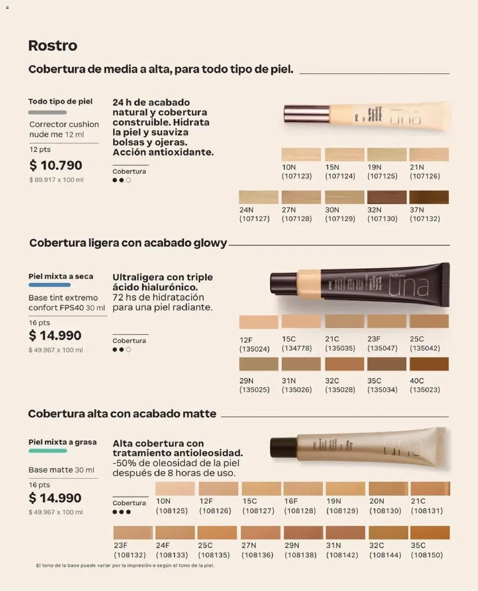 Natura catálogo │ válido desde el 31.08.2026 | Página: 86 | Productos: Corrector, Base