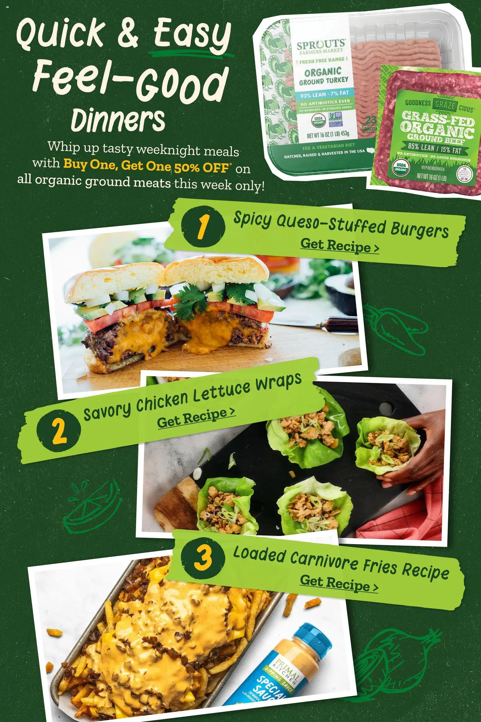 Sprouts Weekly Ad - valid from 06/24/2026 | Page: 3 | Products: Lettuce, Beef, Sauce