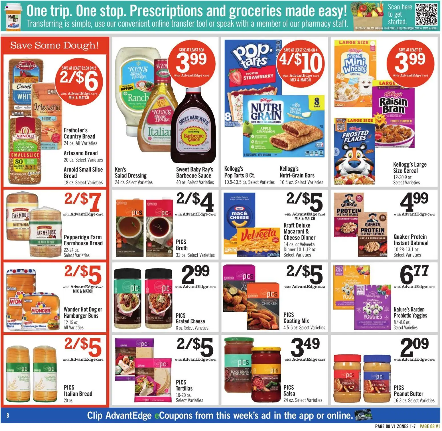 Price Chopper Weekly Ad - valid from 09/06/2026 | Page: 8 | Products: Bread, Beef, Chicken broth, Oatmeal