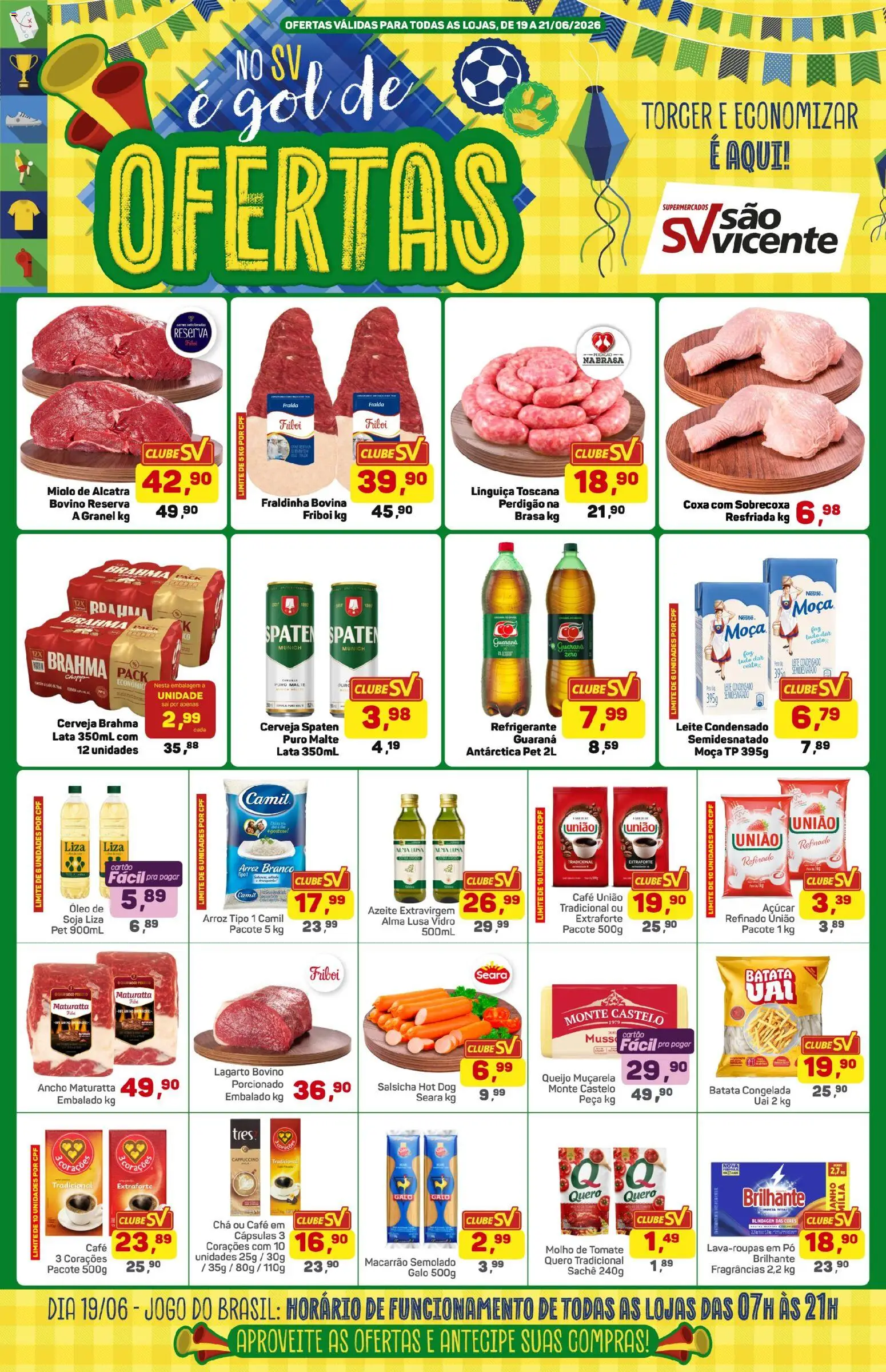 Supermercados São Vicente Folheto - válido de 19.06.2026 | Página: 1