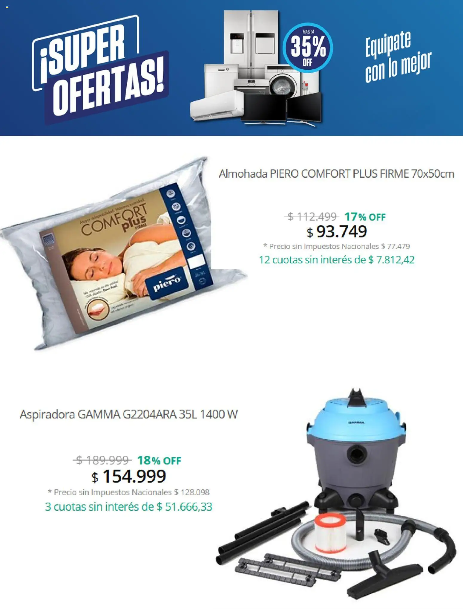 Grupo Marquez - Catálogo │ válido desde el 01/09/2026 | Página: 3 | Productos: Aspiradora, Almohada
