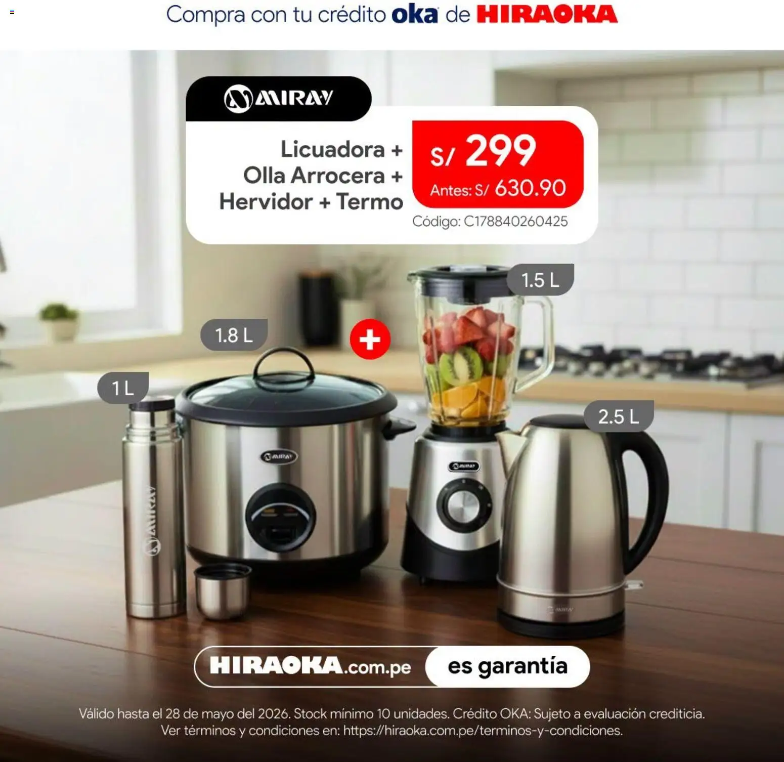 Catálogo Hiraoka válido desde 26.05.2026 | Página: 4 | Productos: Hervidor, Licuadora