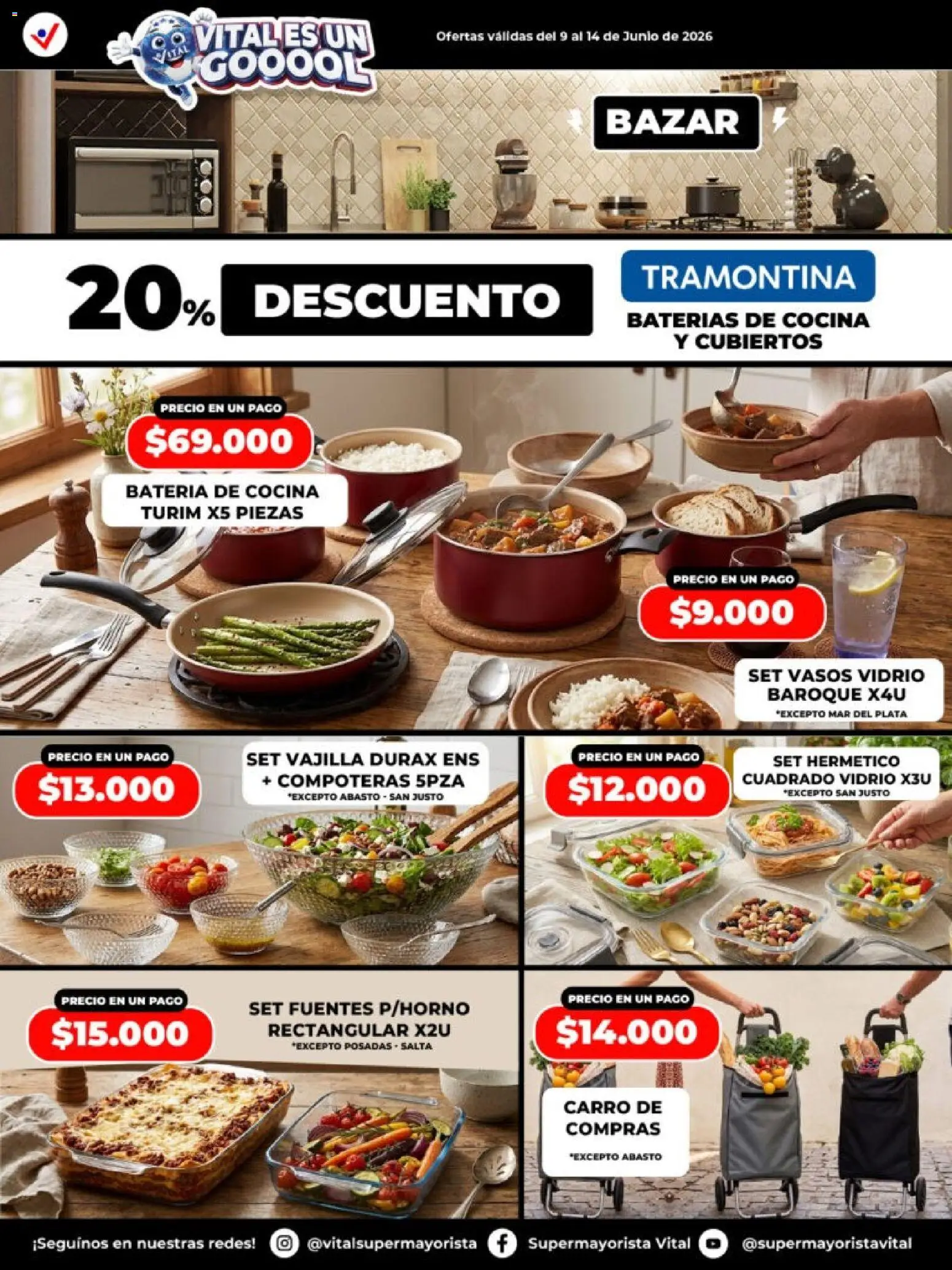 Vital - Especial de nonfood │ válido desde el 08.06.2026 | Página: 3 | Productos: Cocina, Batería, Vasos