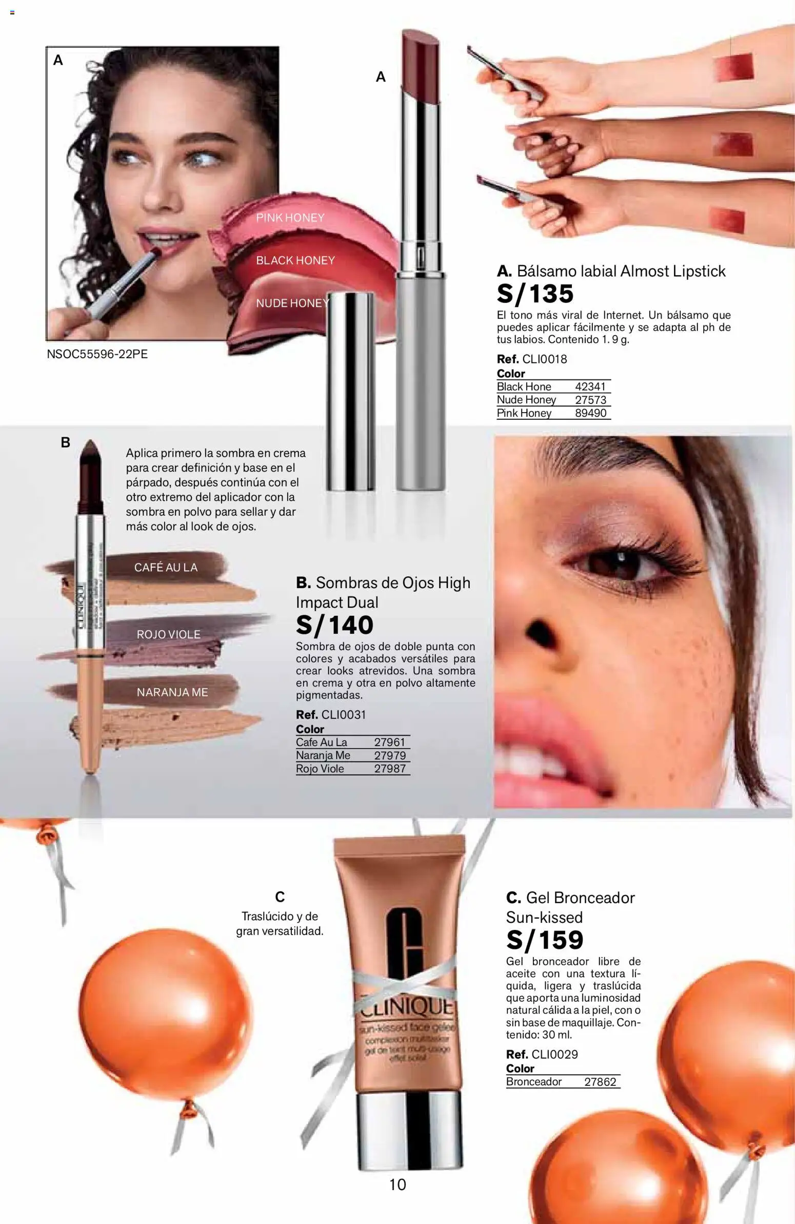 Catálogo Leonisa válido desde 04/08/2026 | Página: 10 | Productos: Sombra de ojos, Café, Polvo, Bronceador