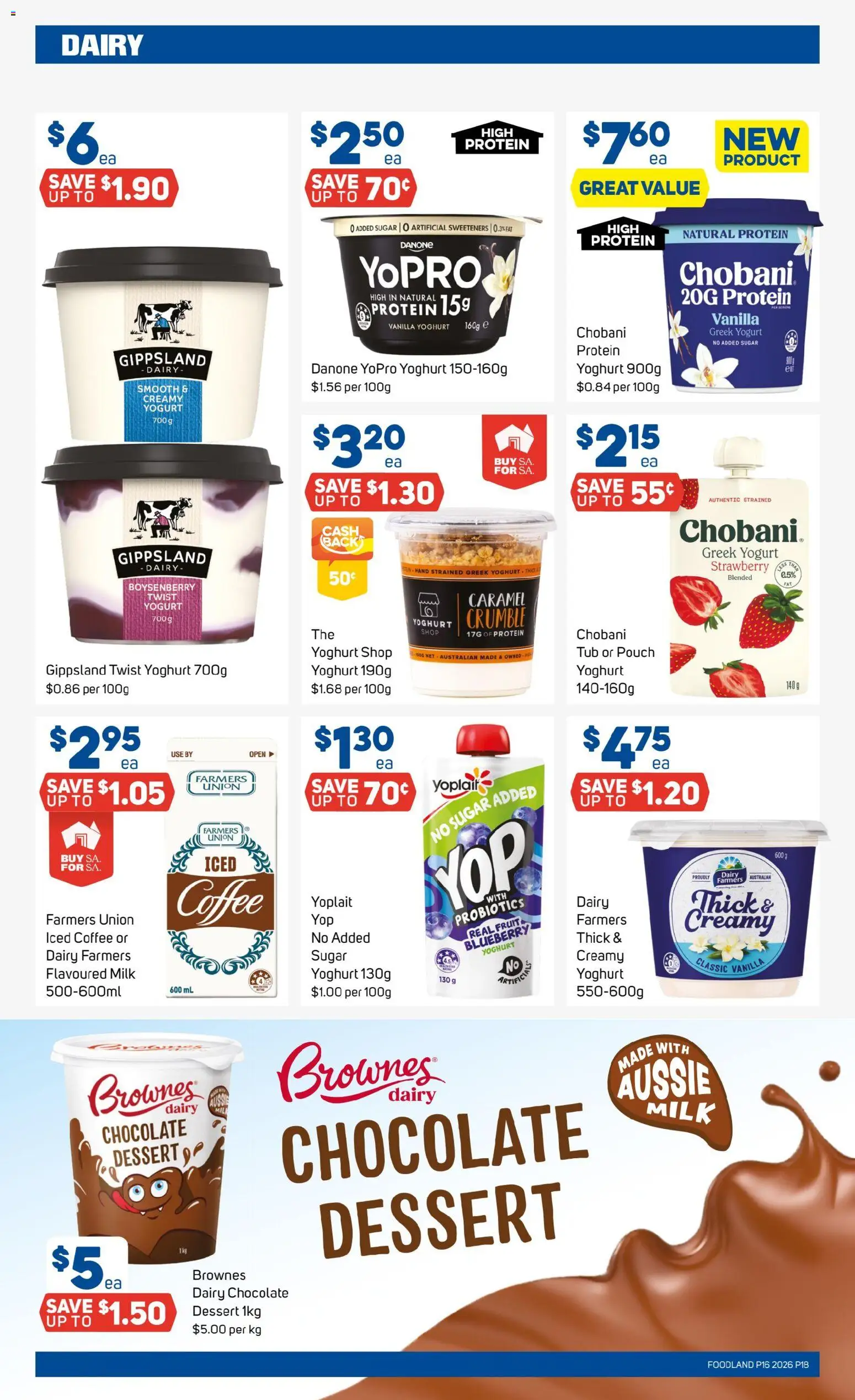 Foodland catalogue - valid from 15.04.2026 | Page: 18 | Products: Milk, Dairy, Yoghurt, Sugar