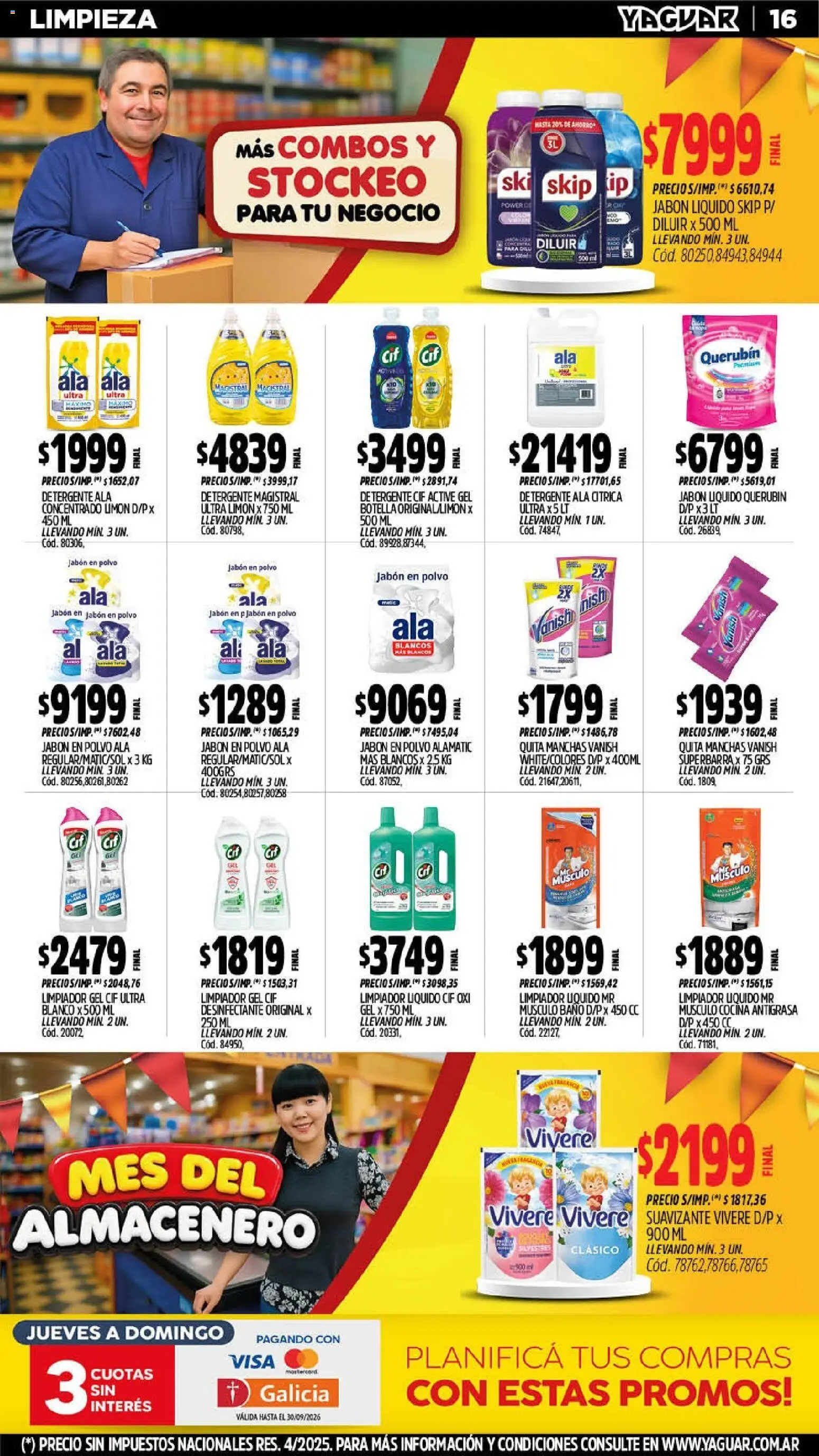 Yaguar catálogo │ válido desde el 14/09/2026 | Página: 17 | Productos: Baño, Jabón, Limón, Limpiador