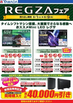 2026/08/01から有効なオファーを含む ヤマダ 電機 - REGZAフェア