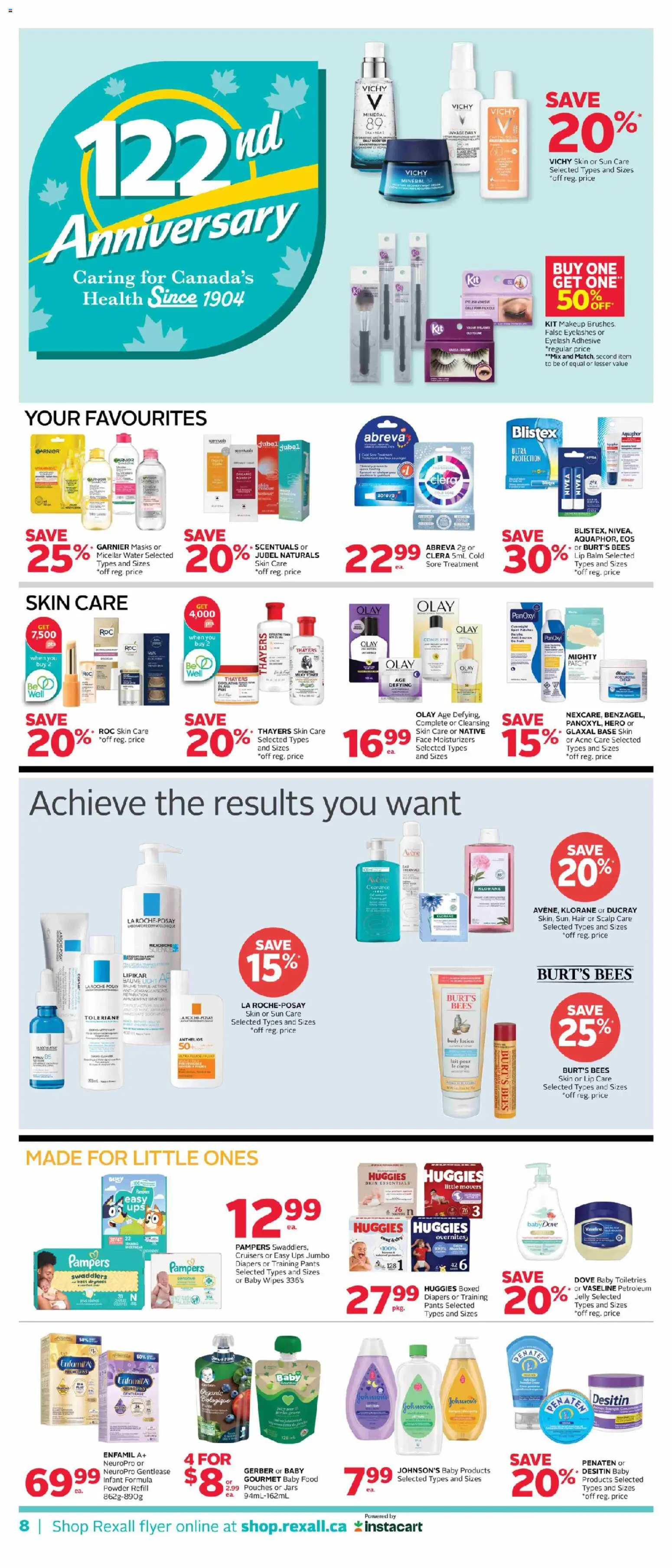 Rexall flyer valid from Sep 18, 2026 | Page: 17 | Products: Water, Powder, Micellar water, Body lotion