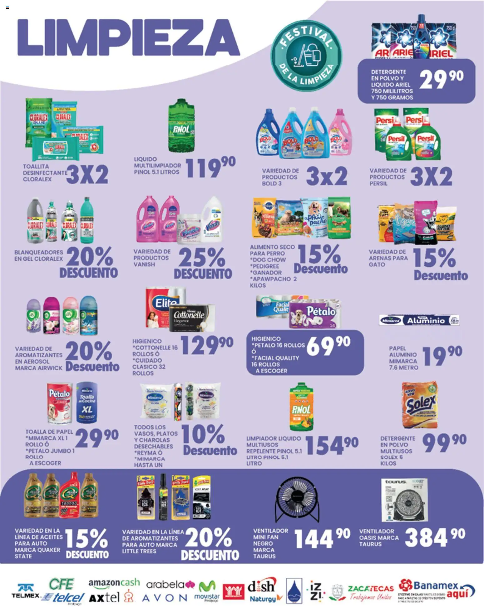 Nuevas ofertas de Alsuper válidas en toda la República Mexicana desde el 31/03/2026. ¡Encuentra las mejores ofertas en Alsuper folleto Zacatecas! | Página: 5 | Productos: Detergente, Ventilador, Limpiador, Desinfectante
