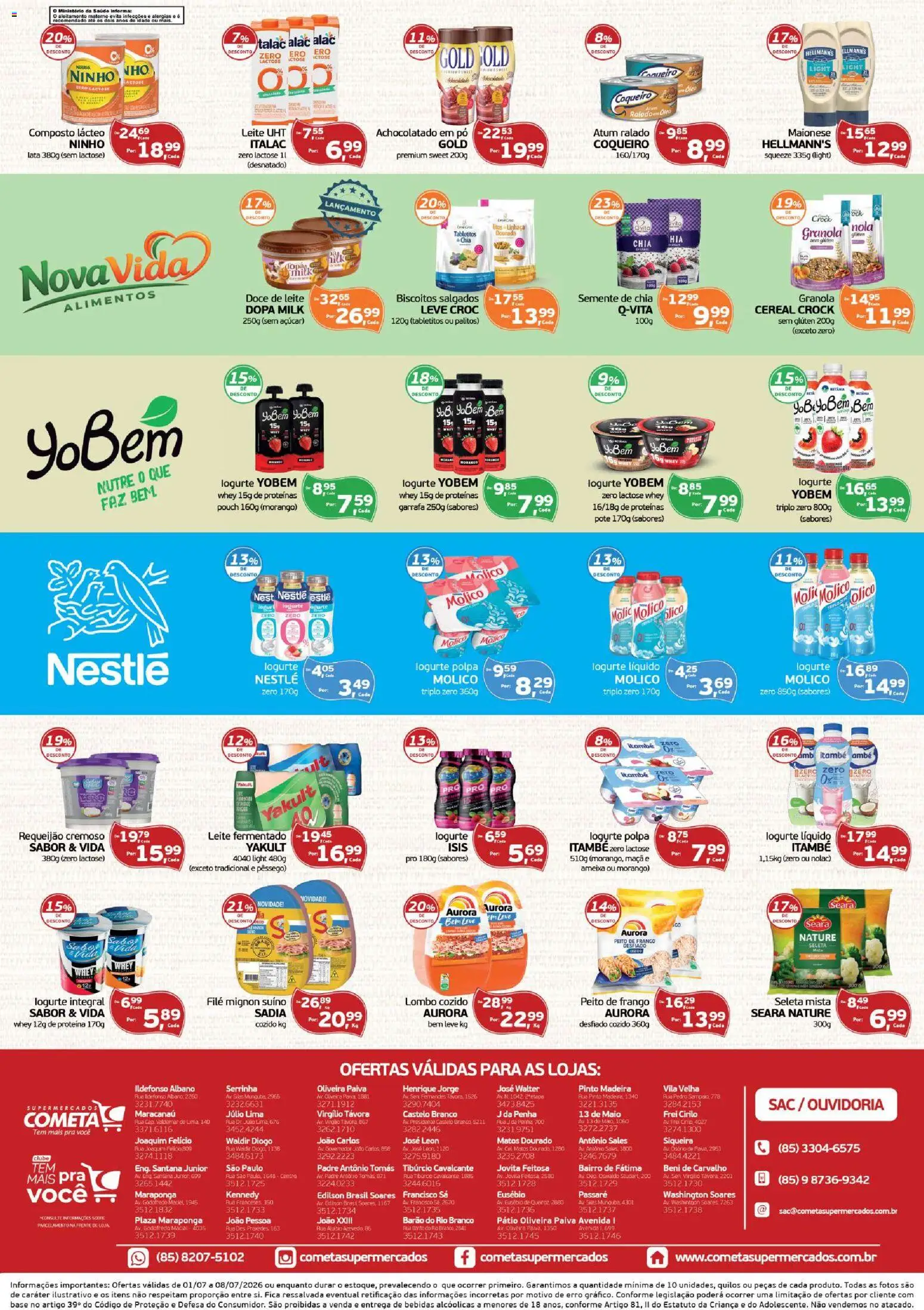 Cometa Supermercados Folheto - válido de 01/07/2026 | Página: 2 | Produtos: Robô, Pó, Lombo, Leite fermentado