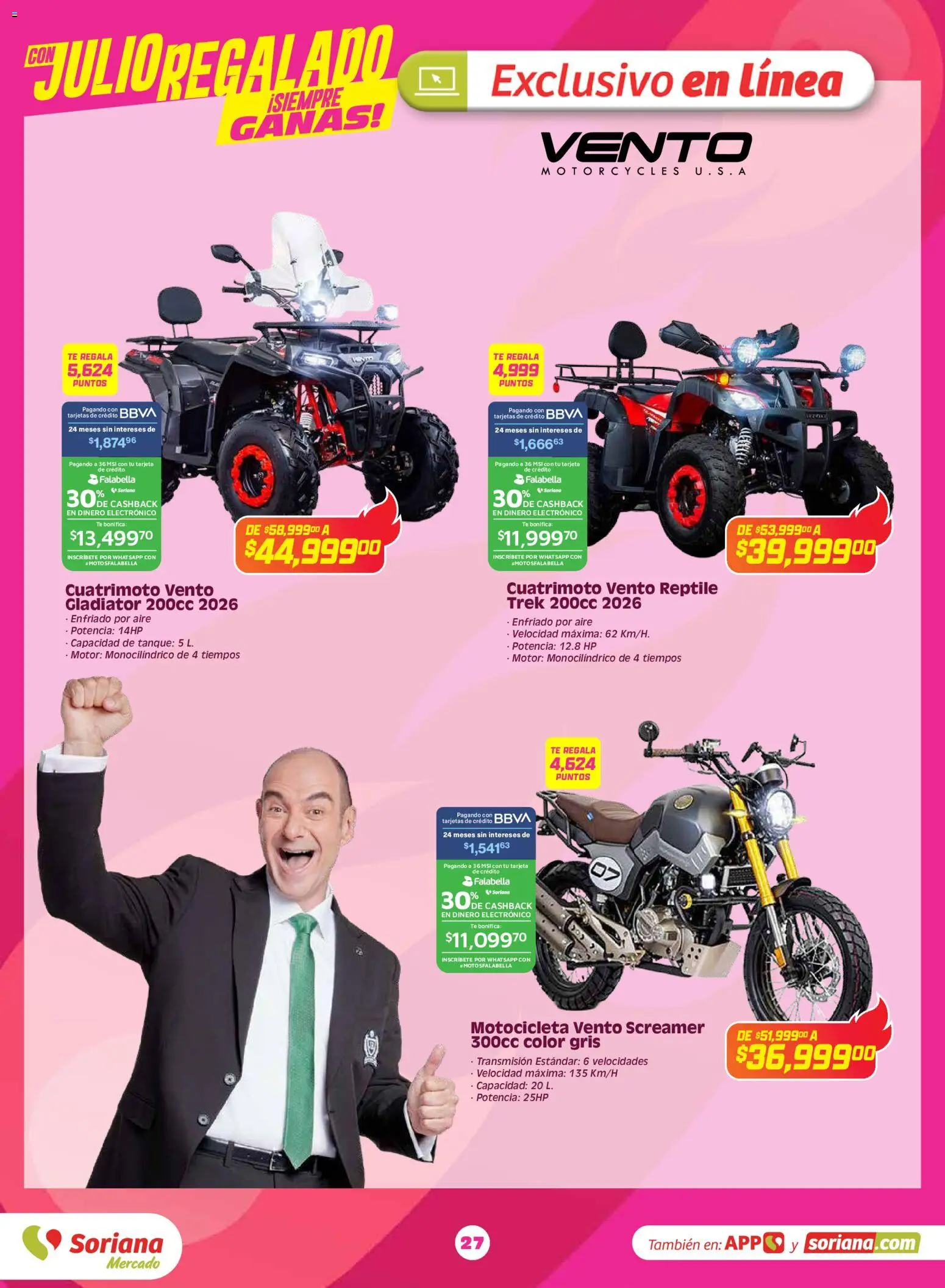 Nuevas ofertas de Soriana válidas en toda la República Mexicana desde el 03.06.2026. ¡Encuentra las mejores ofertas en Soriana Con Julio Regalado siempre ganas Mercado Nacional! | Página: 26 | Productos: Té