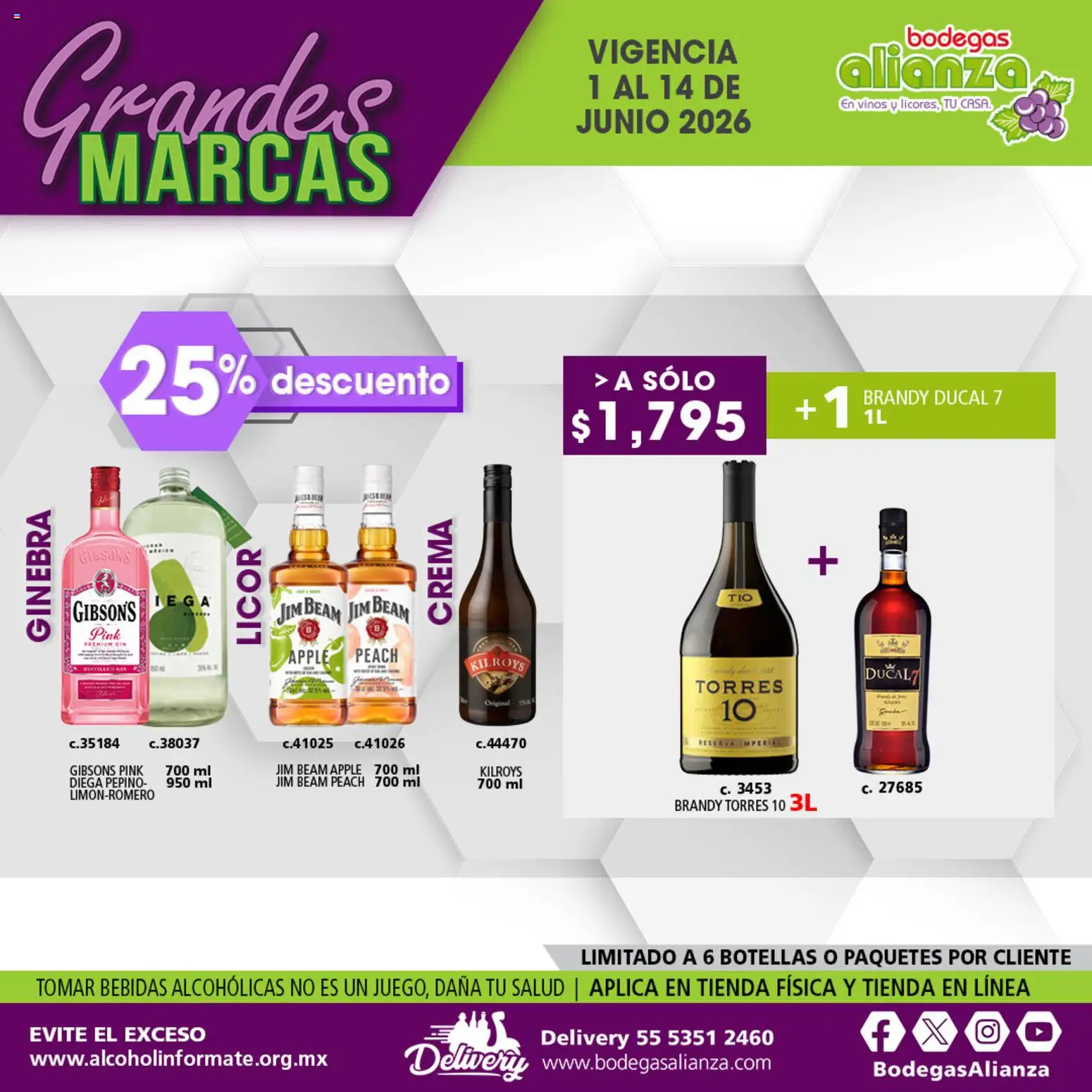 Nuevas ofertas de Bodegas Alianza válidas en toda la República Mexicana desde el 01.06.2026. ¡Encuentra las mejores ofertas en Bodegas Alianza catálogo Grandes Marcas! | Página: 8 | Productos: Gin, Crema, Ginebra