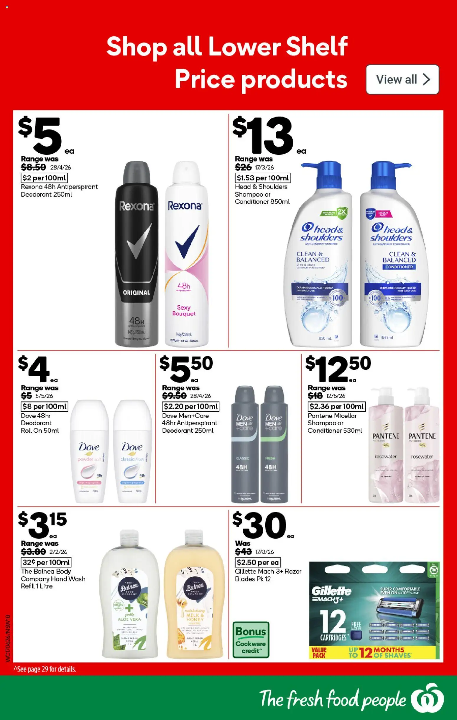 Woolworths catalogue - valid from 17.06.2026 | Page: 18 | Products: Milk, Honey, Antiperspirant, Hand wash