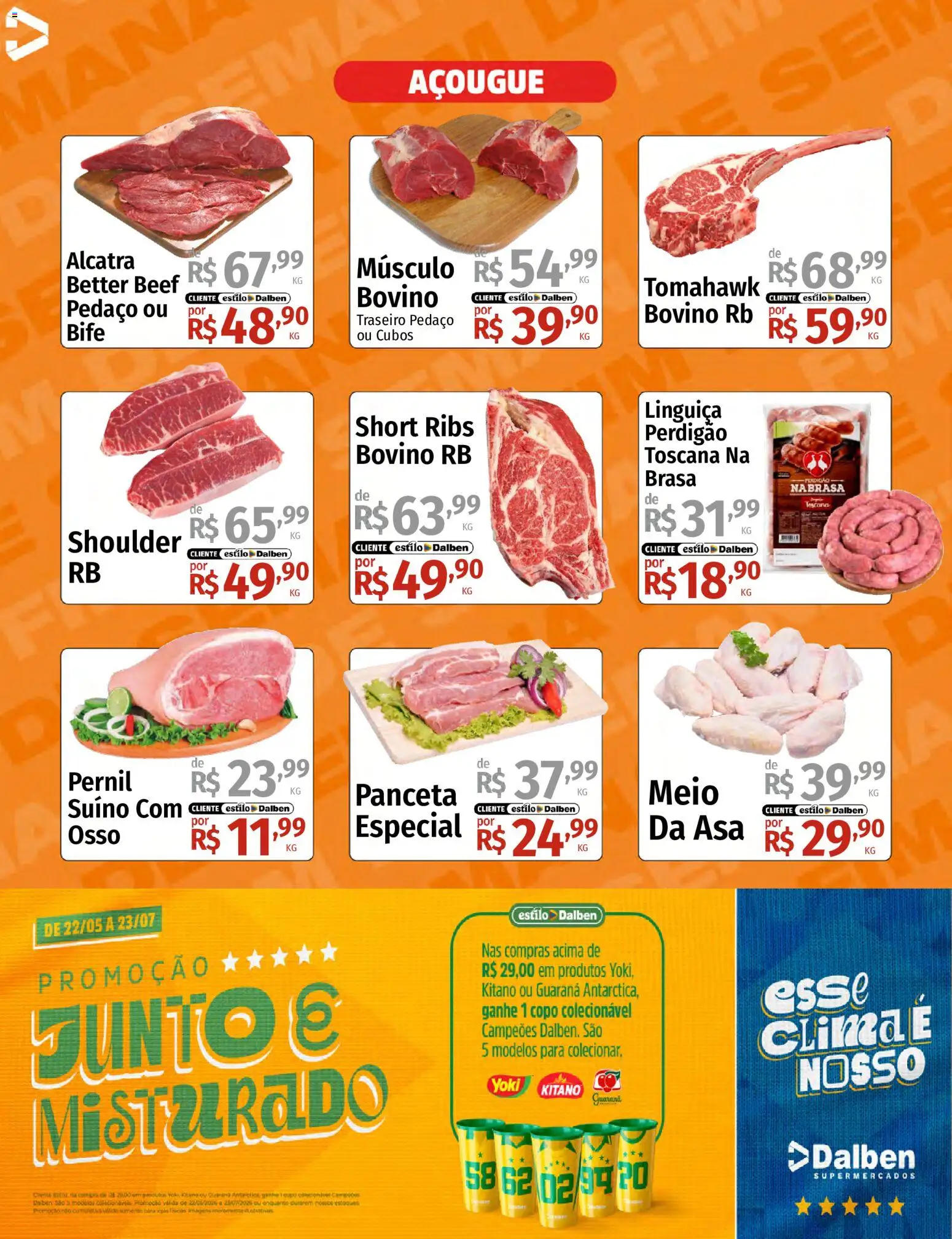 Supermercado Dalben Folheto - válido de 17/07/2026 | Página: 4 | Produtos: Guaraná, Linguiça, Alcatra, Pernil