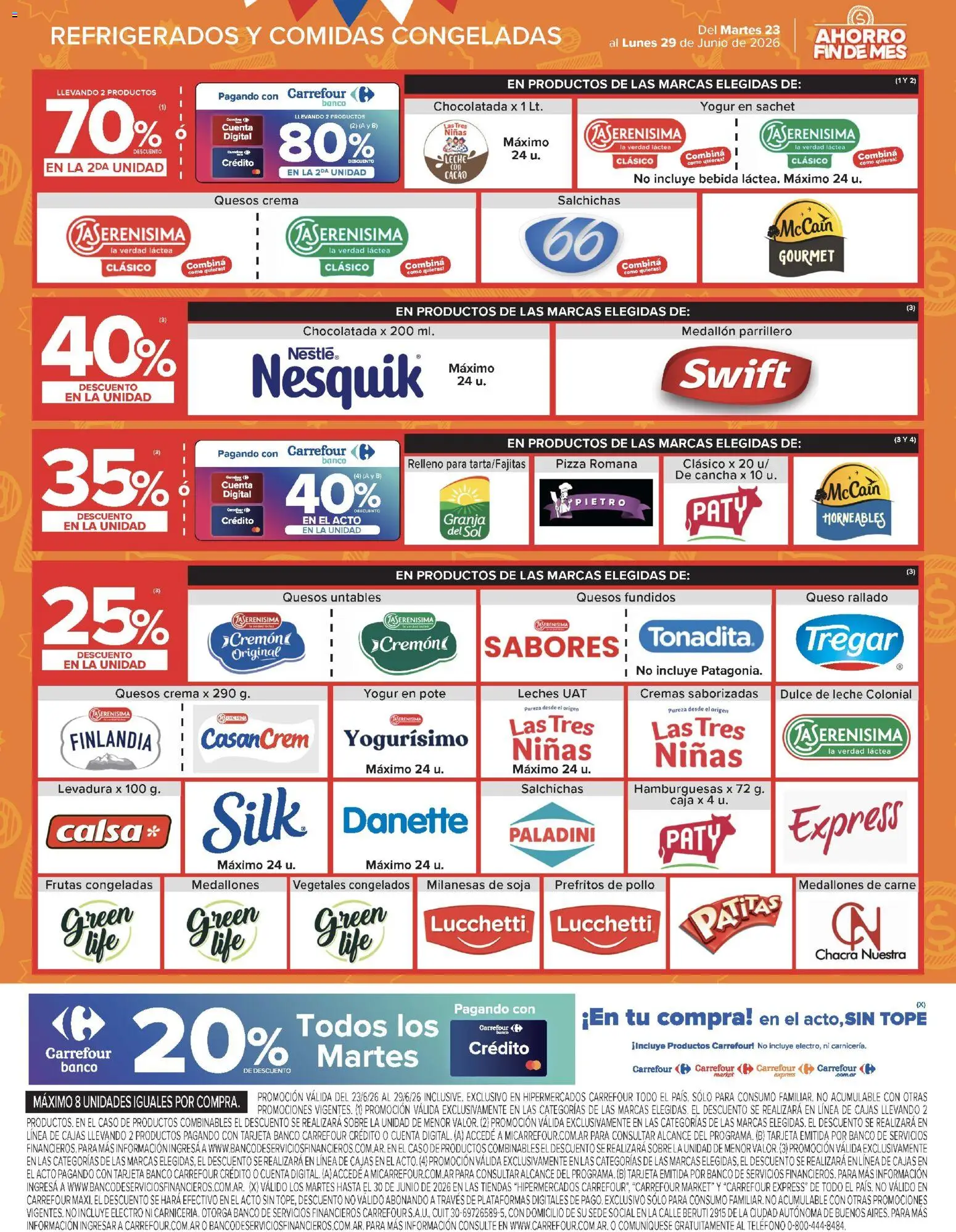 Carrefour ofertas │ válido desde el 23/06/2026 | Página: 12 | Productos: Teléfono, Leche, Cacao, Crema