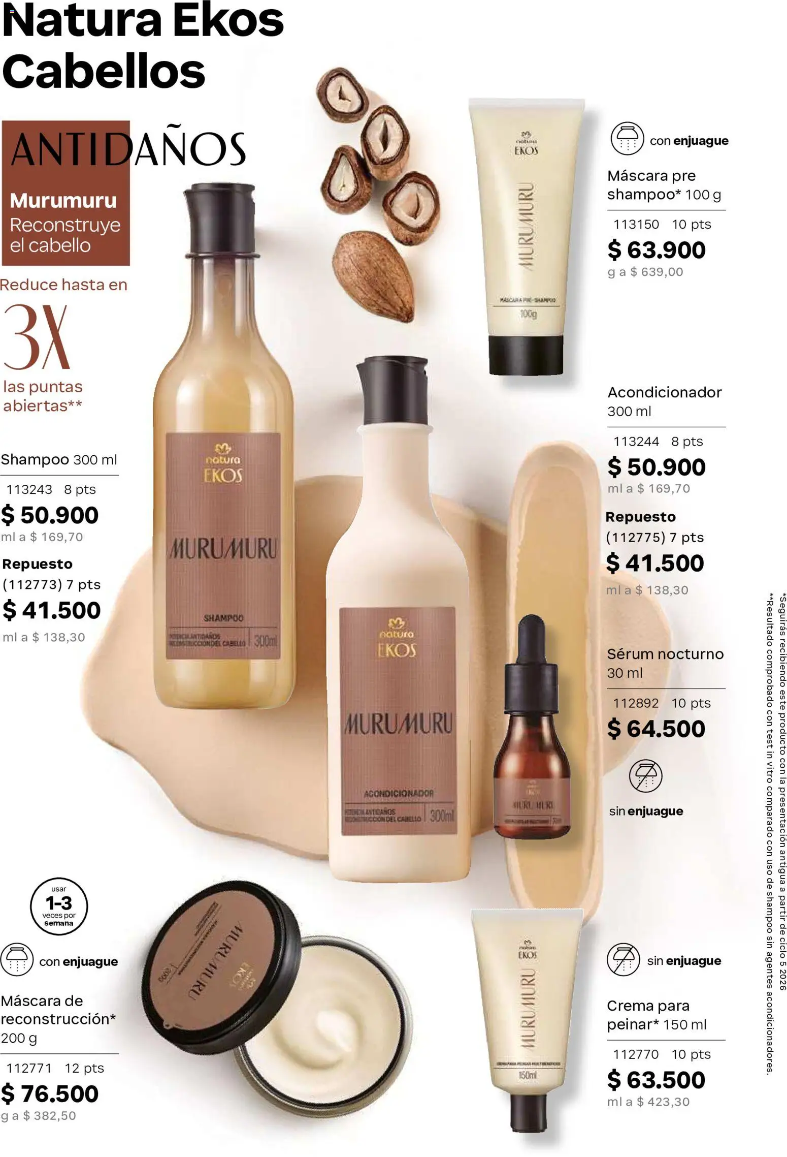 Natura revista - valida desde el 01/07/2026 | Página: 160 | Productos: Crema, Serum, Shampoo, Máscara