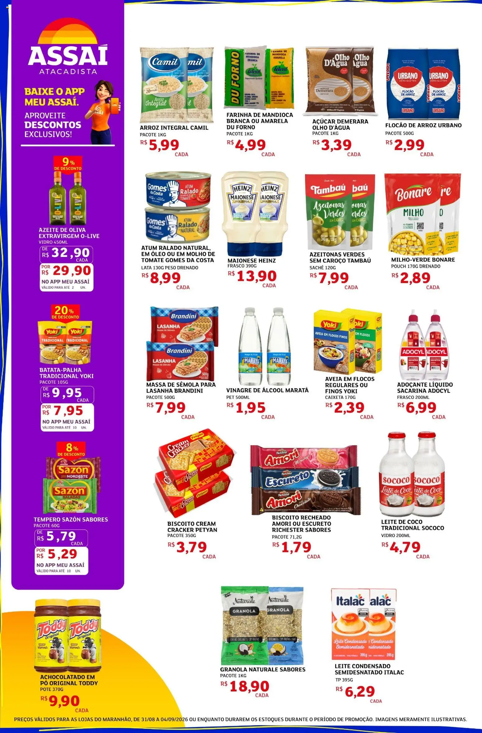 Assaí Atacadista Folheto - válido de 31/08/2026 | Página: 2 | Produtos: Coco, Álcool, Açúcar demerara, Leite de coco
