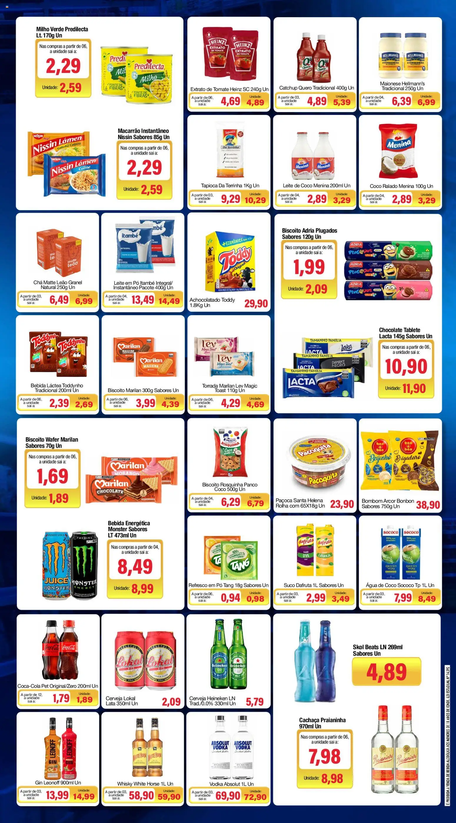 Spani Atacadista Folheto - válido de 18/08/2026 | Página: 3 | Produtos: Tapioca, Macarrão, Água, Extrato de tomate