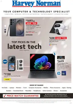 Preview of Harvey Norman Top Picks in the Latest Tech - valid from 19/09/2026