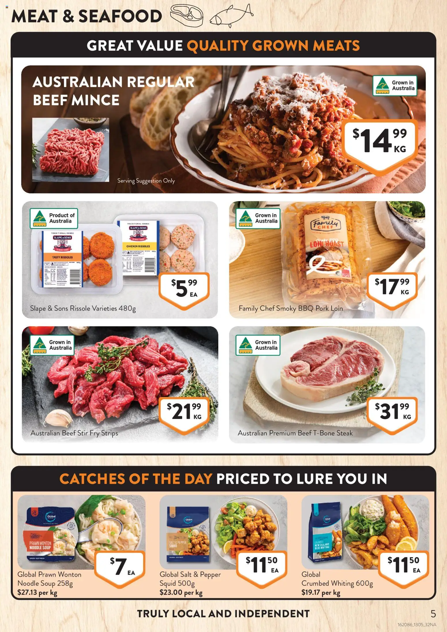 Foodworks catalogue - valid from 13.05.2026 | Page: 5 | Products: Chicken, Steak, Pepper, Soup