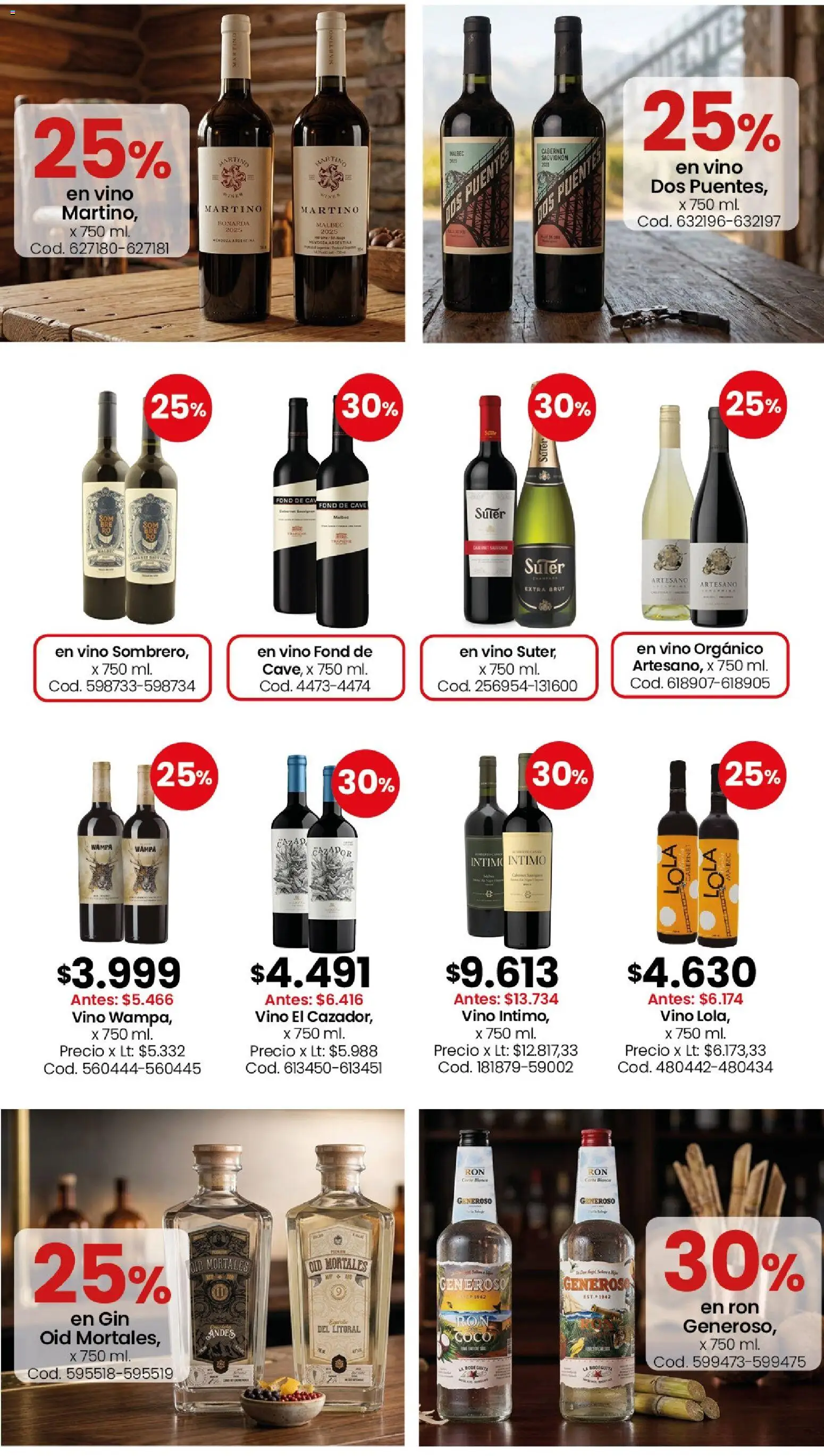 Almacén y bebidas │ válido desde el 07/09/2026 | Página: 9 | Productos: Ron, Coco, Gin, Vino