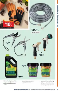 Preview of ALDI Special Buys WA - valid from 23/09/2026 | Page: 11 | Products: Garden hose, Pruning, Gloves, Citrus