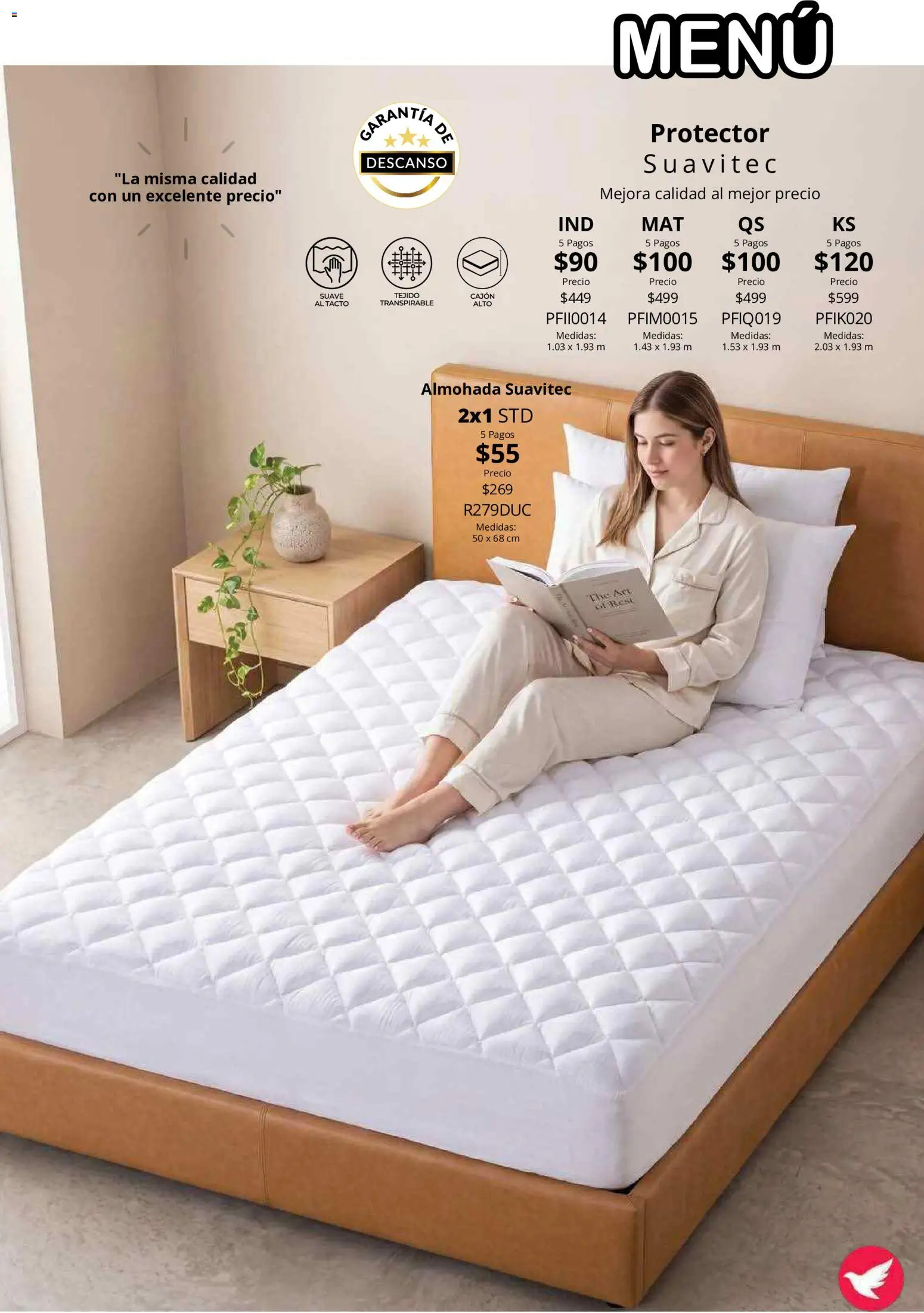 Nuevas ofertas de Colchas Concord válidas en toda la República Mexicana desde el 01/08/2026. ¡Encuentra las mejores ofertas en Colchas Concord catálogo! | Página: 163 | Productos: Colchón, Almohada