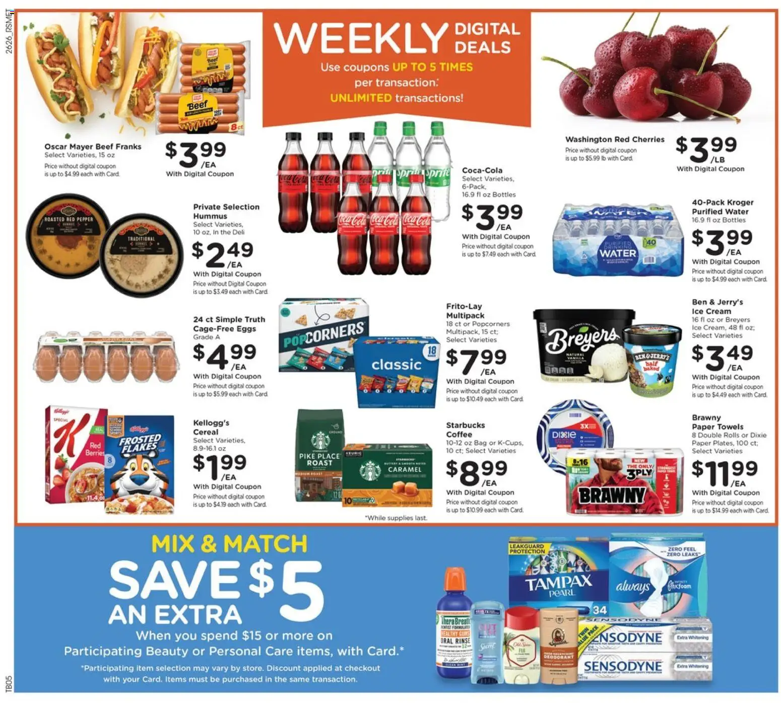 Pick ‘n Save Weekly Ad - valid from 07/29/2026 | Page: 3 | Products: Cherries, Eggs, Coffee, Bag