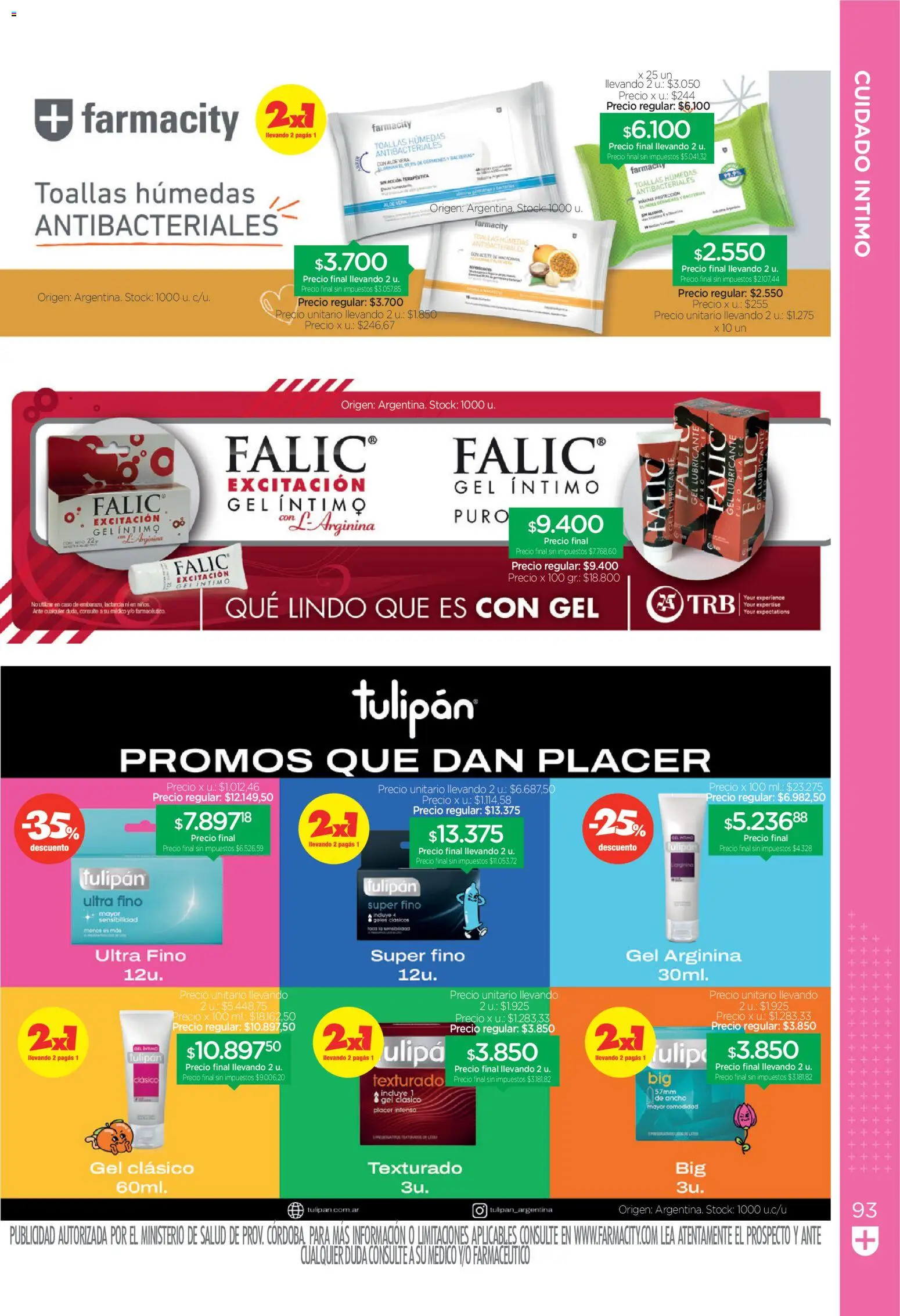 Farmacity catálogo │ válido desde el 30.04.2026 | Página: 93 | Productos: Toallas, Aceite