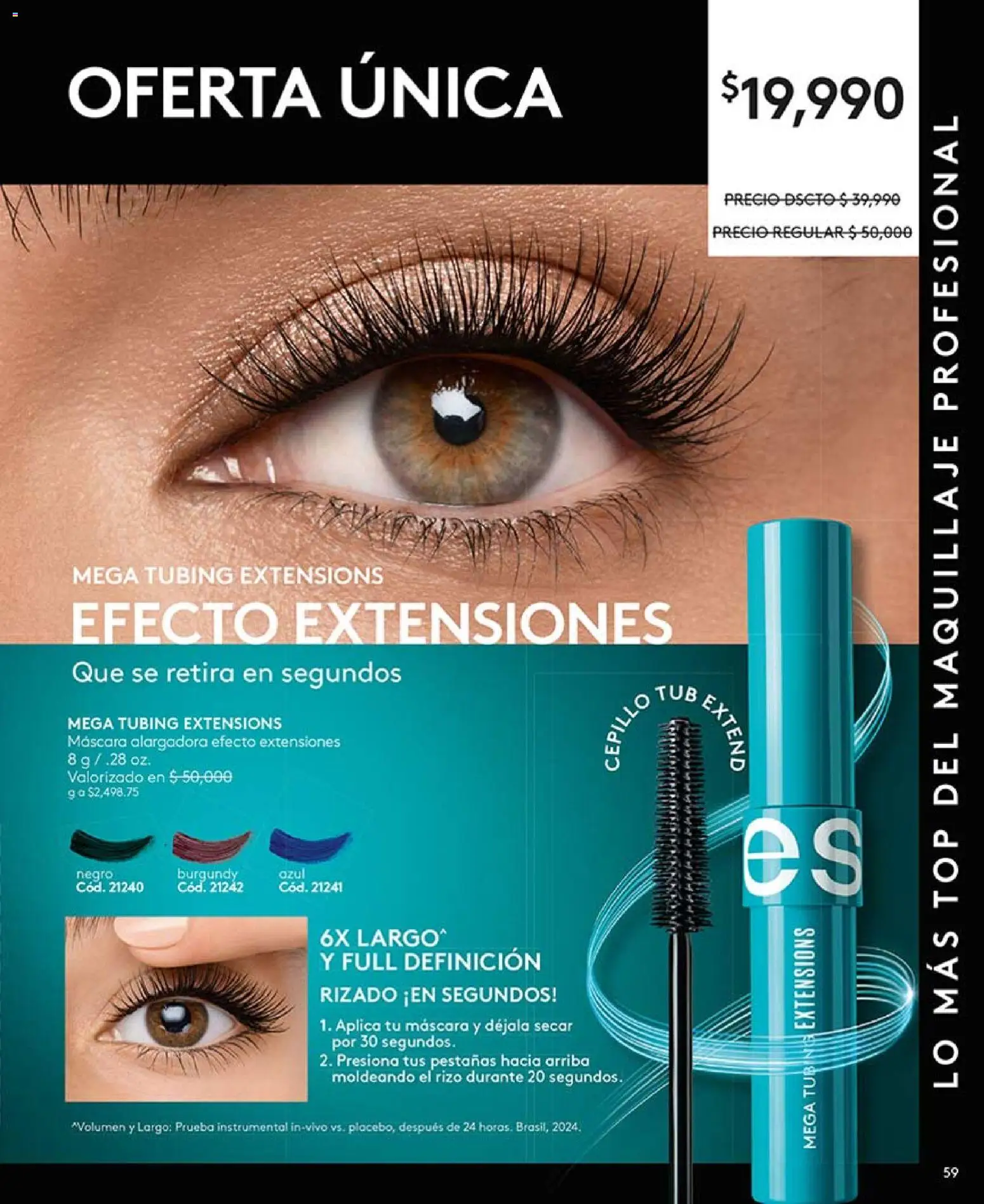 Ésika revista - valida desde el 13.03.2026 | Página: 59 | Productos: Top, Maquillaje, Máscara