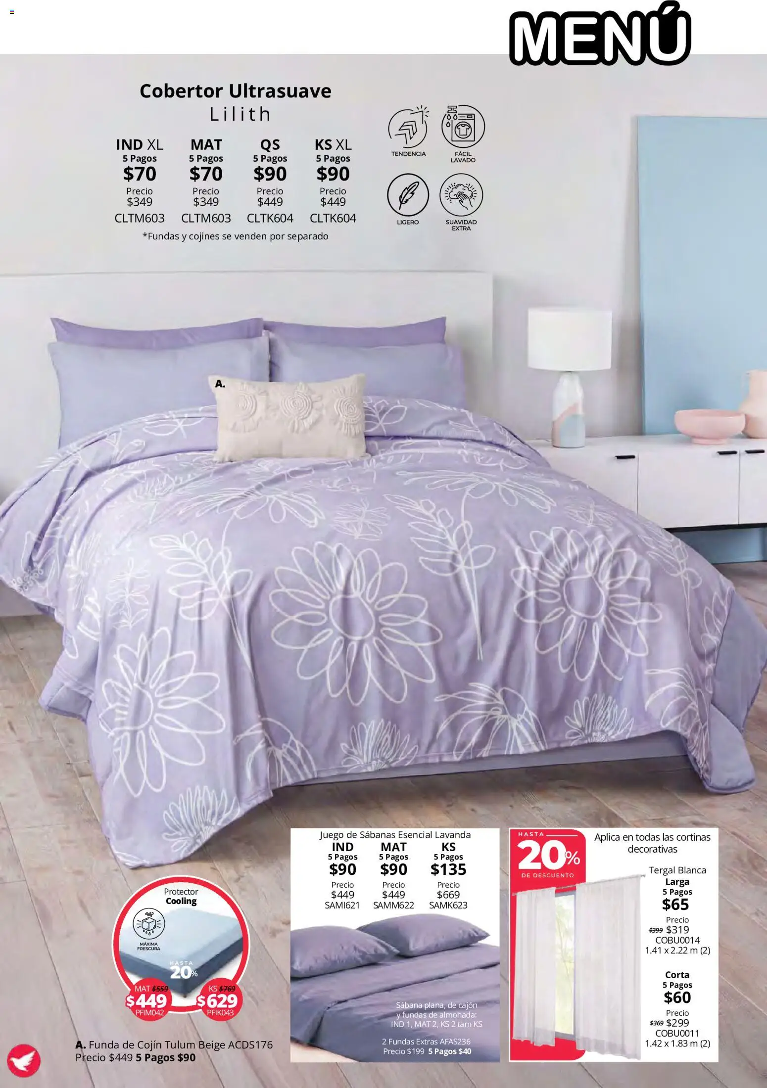 Nuevas ofertas de Colchas Concord válidas en toda la República Mexicana desde el 15/10/2026. ¡Encuentra las mejores ofertas en Colchas Concord catálogo Colección Cobertor Calor de Hogar! | Página: 86