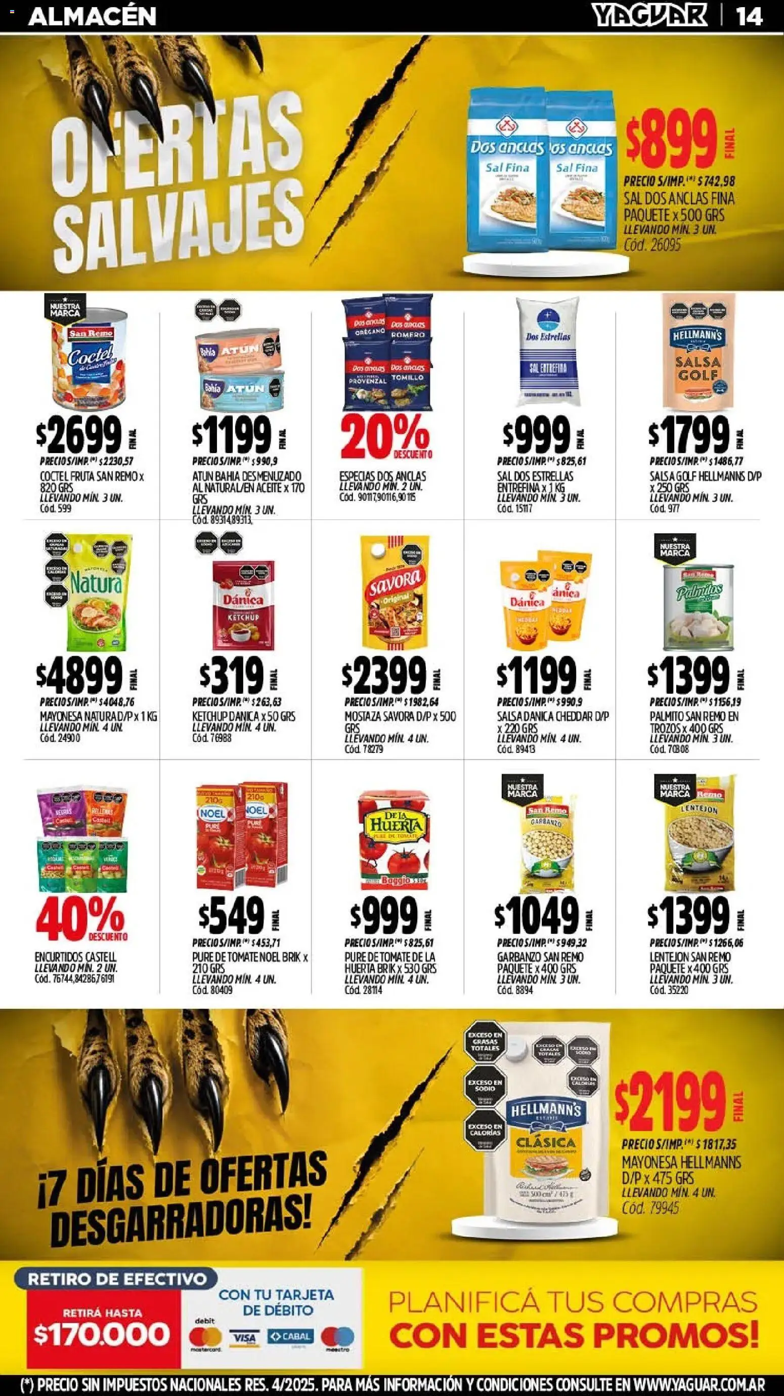 Yaguar - Oferta Semanal Parque Chacabuco │ válido desde el 03/08/2026 | Página: 15 | Productos: Aceite, Mayonesa, Palmitos, Provenzal