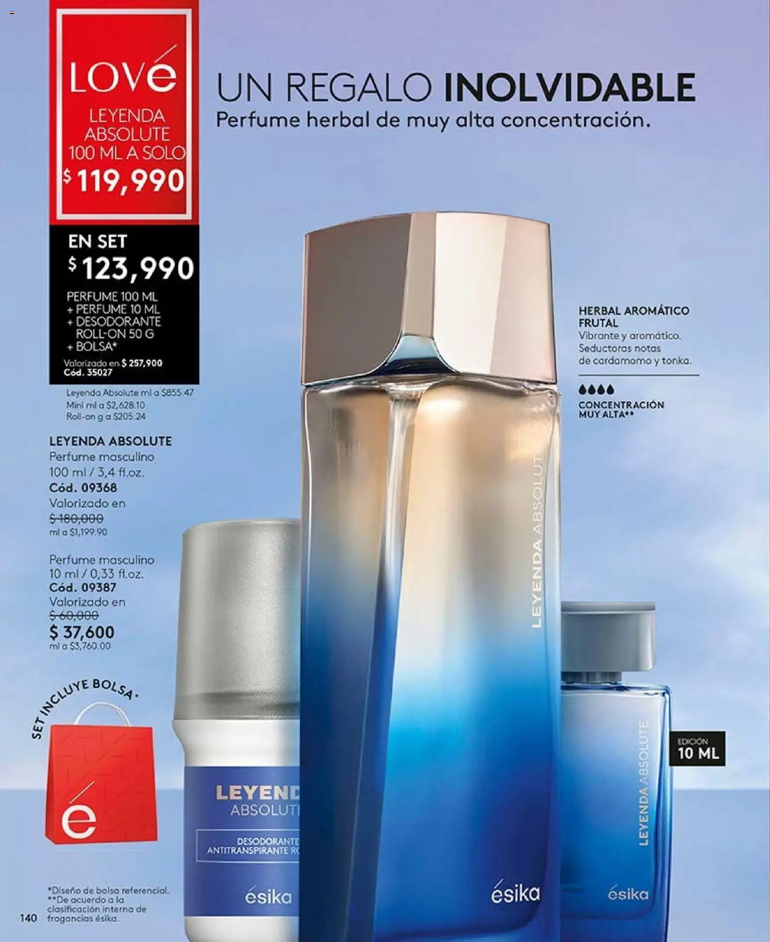 Ésika revista - valida desde el 28/08/2026 | Página: 140 | Productos: Cardamomo, Bolsa, Perfume, Desodorante