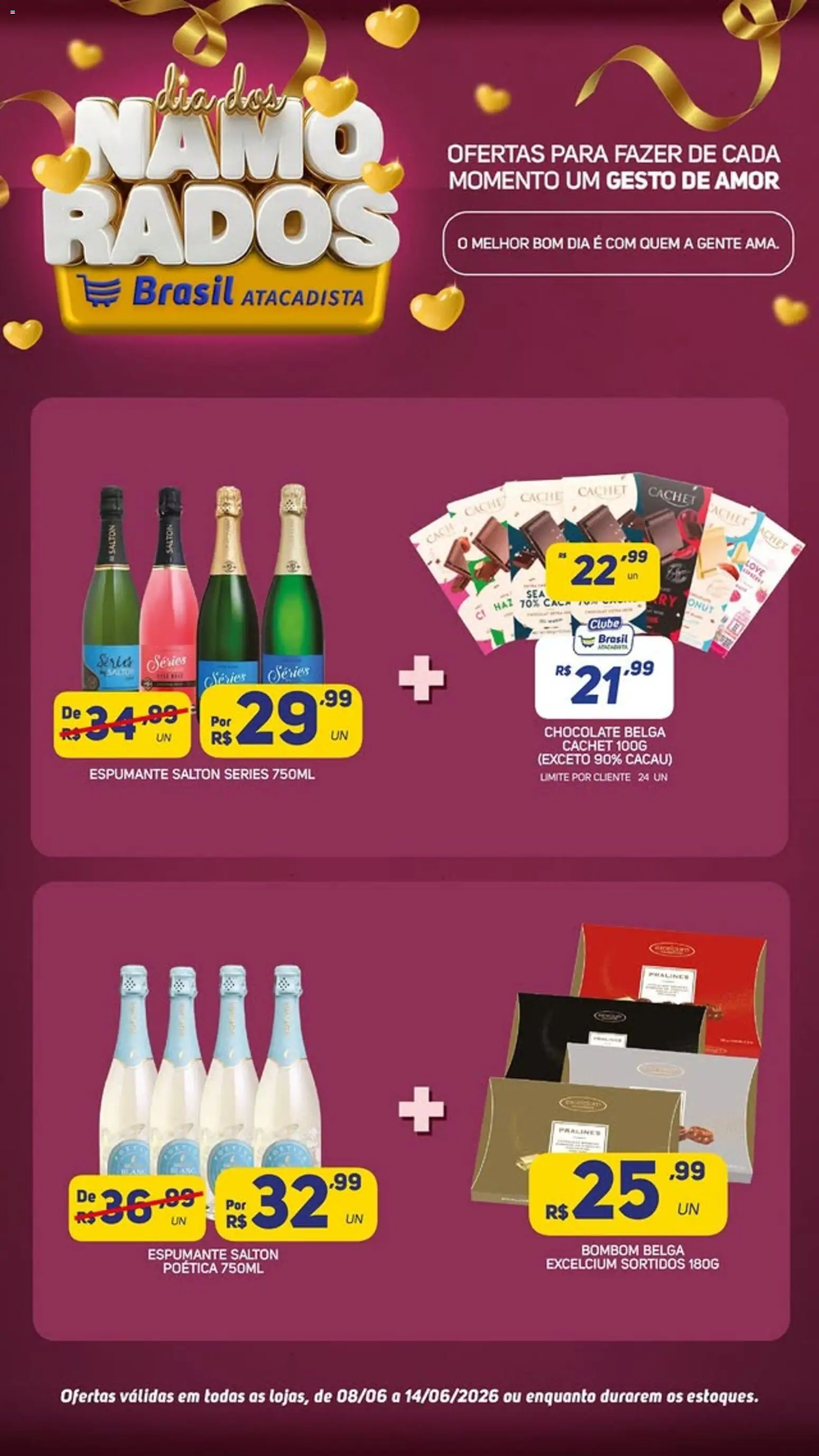 Brasil Atacadista Folheto - válido de 08.06.2026 | Página: 6 | Produtos: Espumante, Chocolate, Bombom