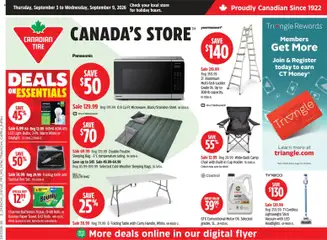 Preview of Canadian Tire weekly flyer from shop Canadian Tire valid from Sep 3, 2026