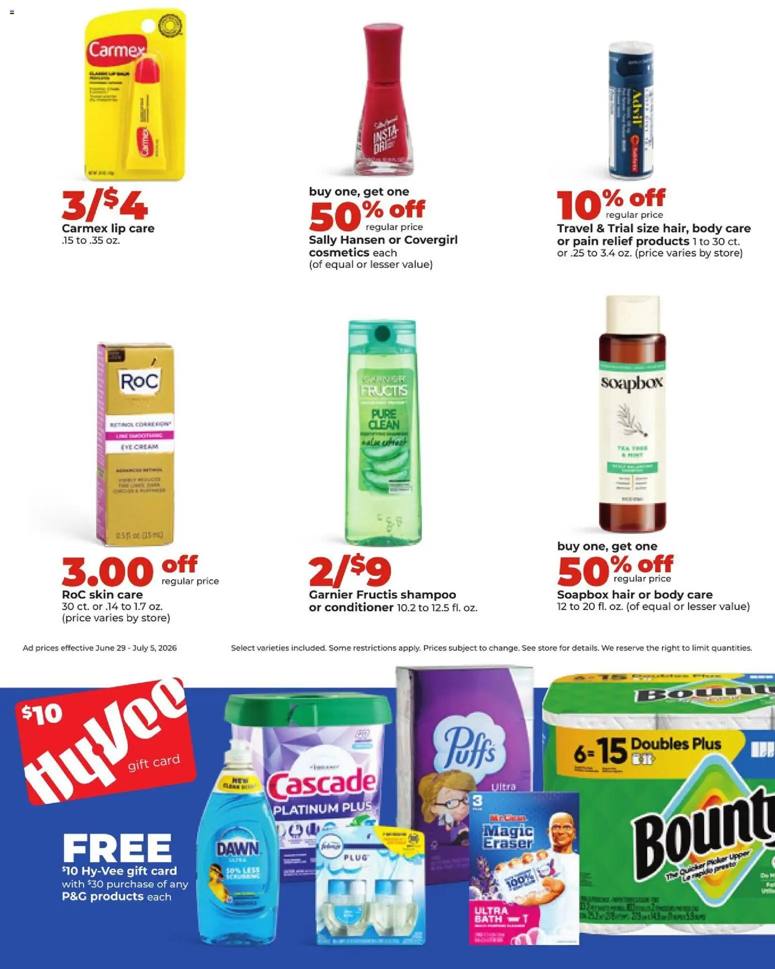 HyVee Weekly Ad - valid from 06/29/2026 | Page: 40 | Products: Picker, Eraser, Bath, Conditioner