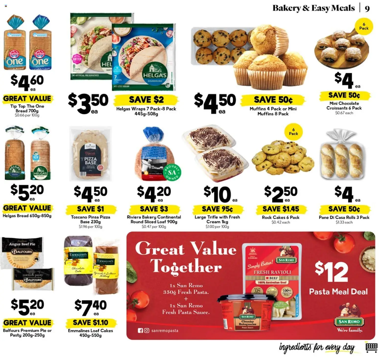 Drakes catalogue - valid from 15.04.2026 | Page: 9 | Products: Bread, Chocolate, Pizza, Bakery