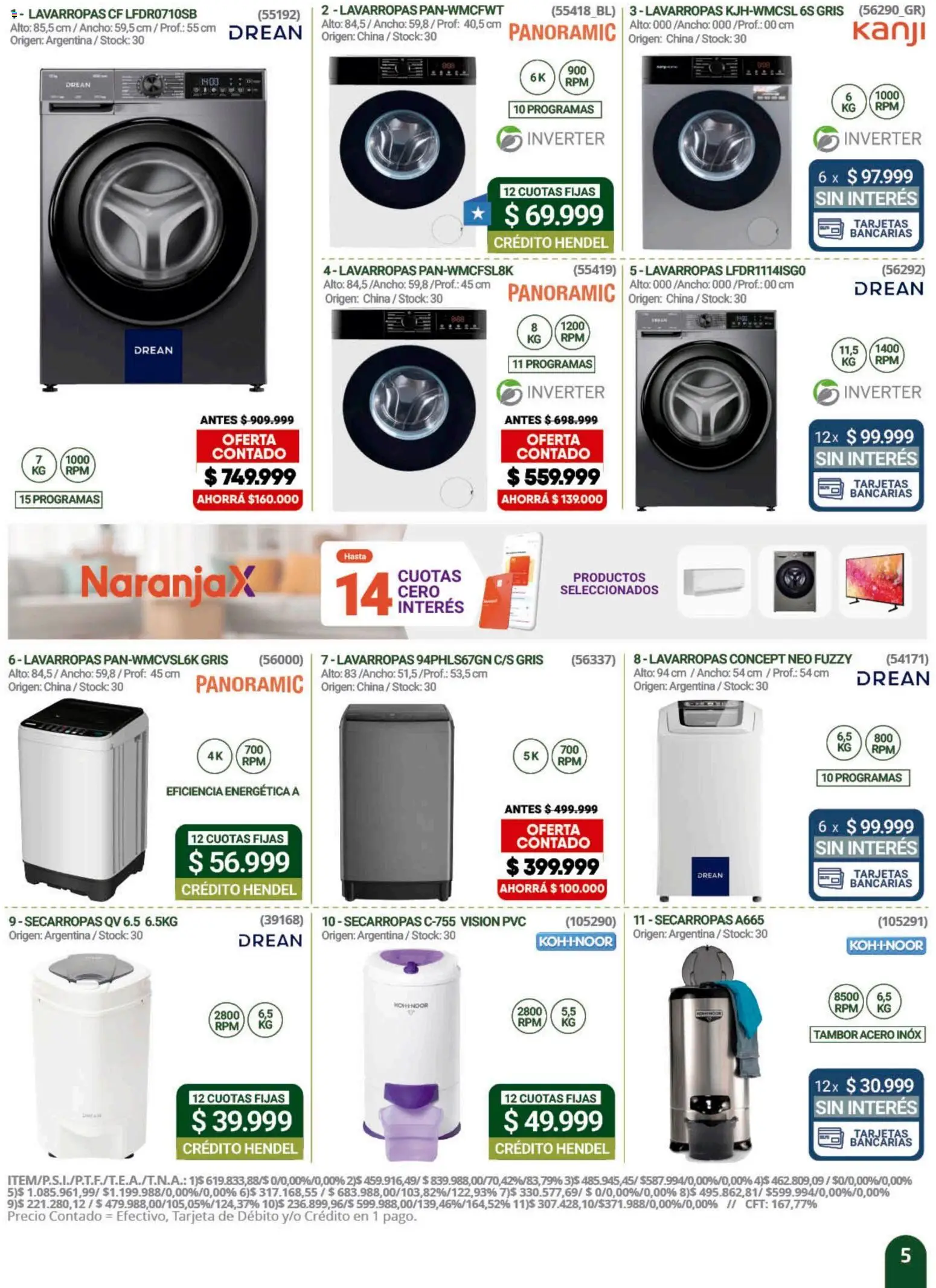 Hendel catálogo │ válido desde el 01/07/2026 | Página: 5 | Productos: Lavarropas