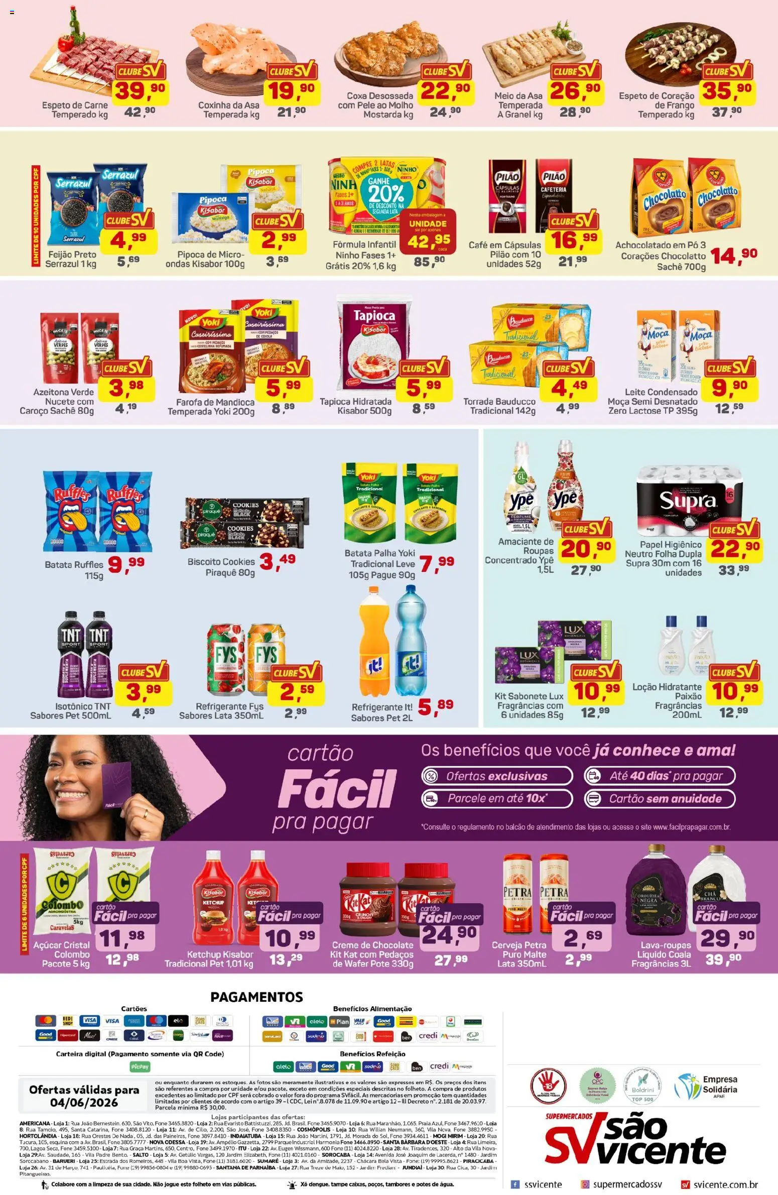 Supermercados São Vicente Folheto - válido de 04.06.2026 | Página: 2 | Produtos: Cebola, Cerveja, Fórmula infantil, Batata palha