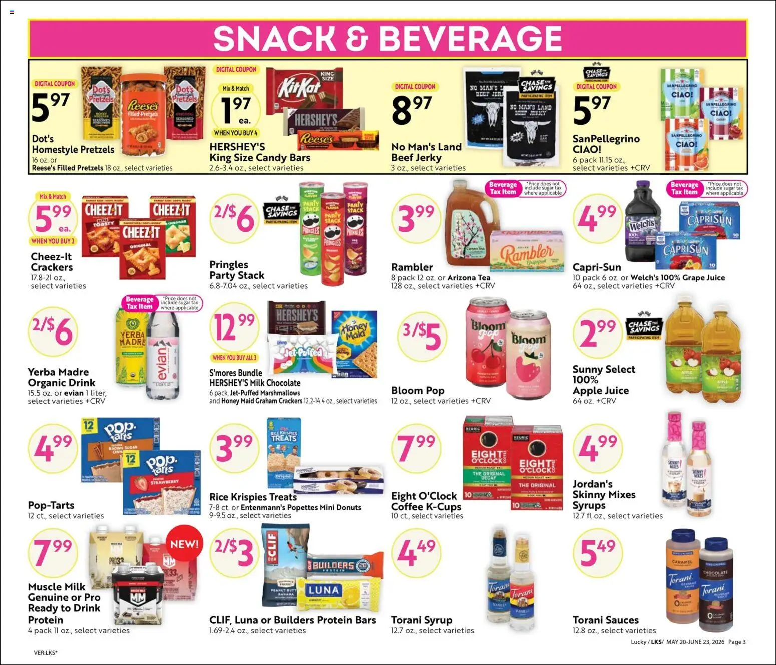 Lucky Supermarkets Big Book of Savings - valid from 20.05.2026 | Page: 3 | Products: Chocolate, Rice, Tea, Sugar