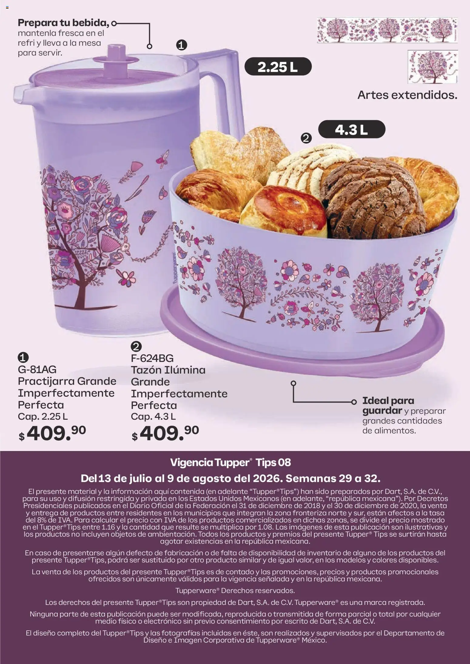 Nuevas ofertas de Tupperware válidas en toda la República Mexicana desde el 13/07/2026. ¡Encuentra las mejores ofertas en Tupperware catálogo! | Página: 110 | Productos: Mesa