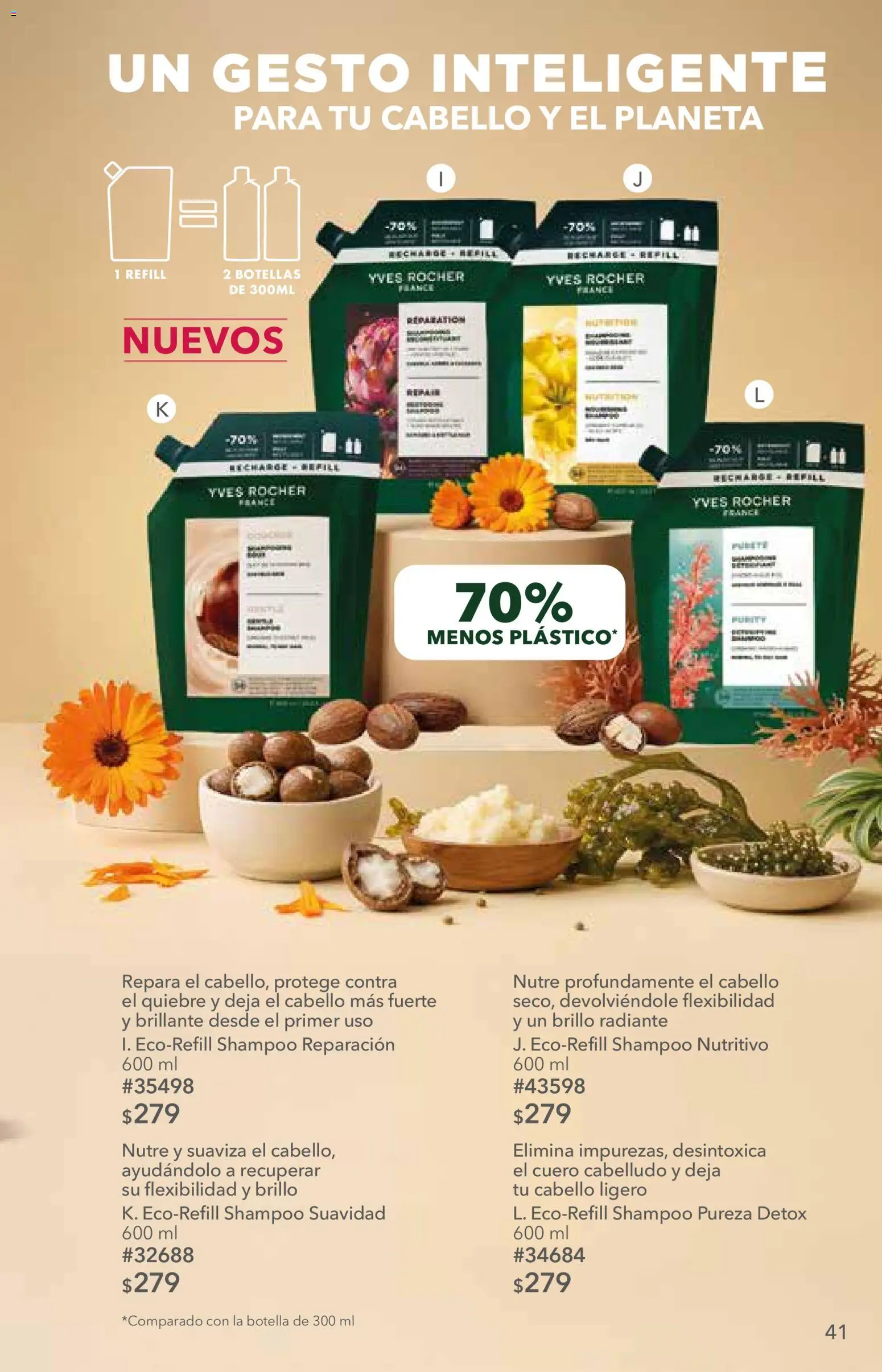 Nuevas ofertas de Yves Rocher válidas en toda la República Mexicana desde el 06/10/2026. ¡Encuentra las mejores ofertas en Yves Rocher campaña 14 2026! | Página: 41 | Productos: Brillo, Shampoo, Radiante, Botella