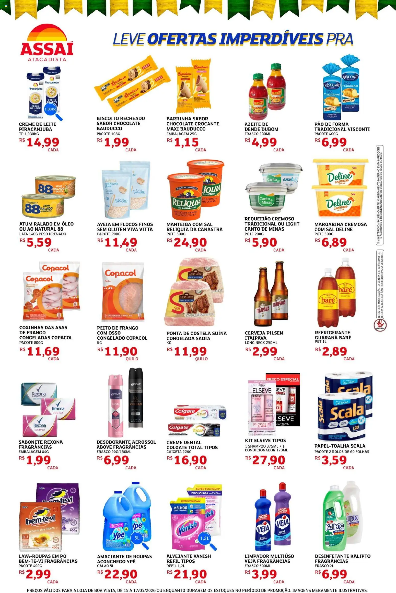 Assaí Atacadista Folheto - válido de 15.05.2026 | Página: 2 | Produtos: Shampoo, Leite, Vanish, Biscoito recheado
